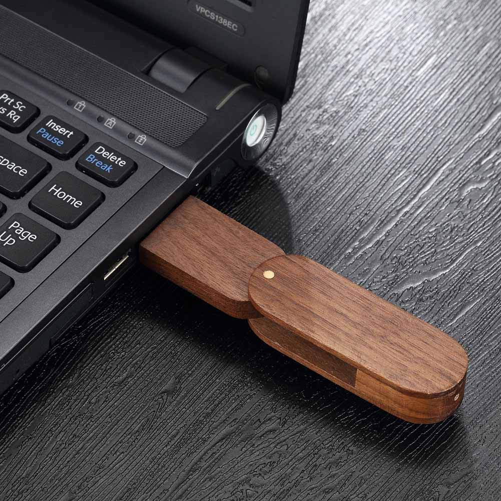 Memoria USB 3.0 Madera 16GB USB Stick 3.0 Flash Drives 10PCS USB 3.0 Pendrives con Caja de Madera para Negocios y Fotografía