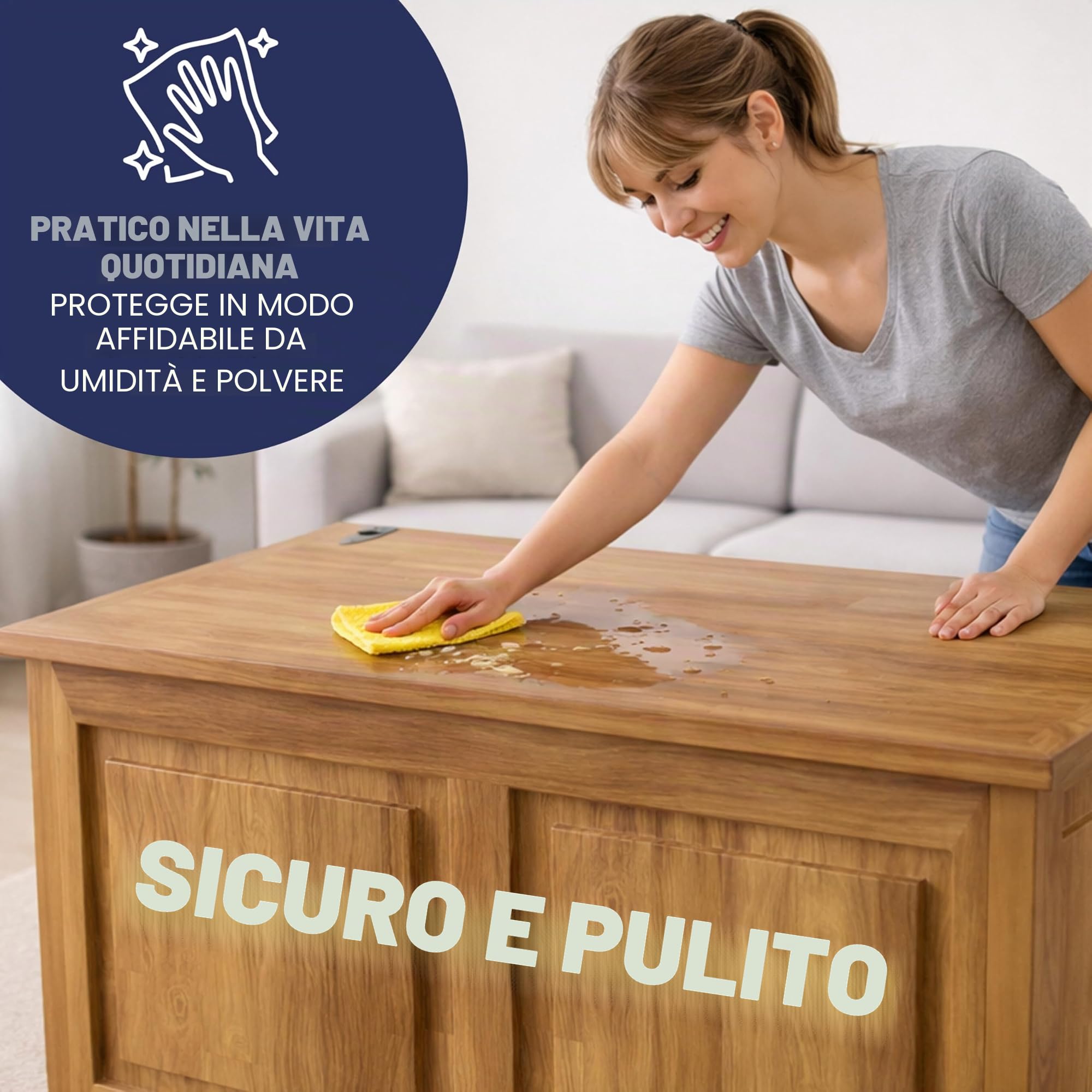 Deuba Cassapanca in Legno 85x44x48cm Vano Contenitore e Coperchio Baule Salvaspazio Pistone a Gas