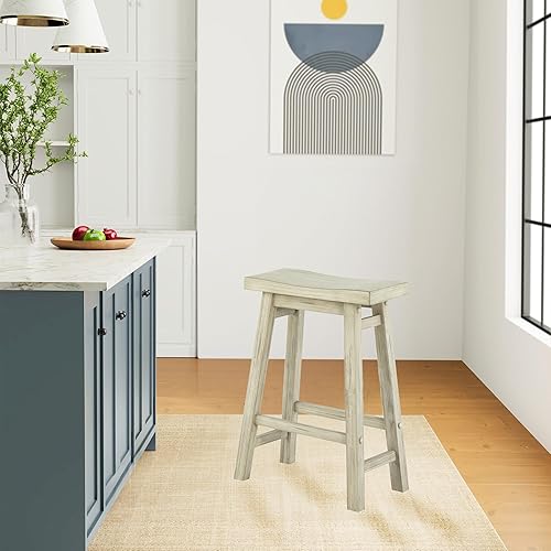 Miniatura 78 de Boraam Sonoma Taburetes de bar de cocina sin espalda, cepillo de alambre gris tormenta, juego de 2 Cepillo de alambre gris tormenta,Cepillo de