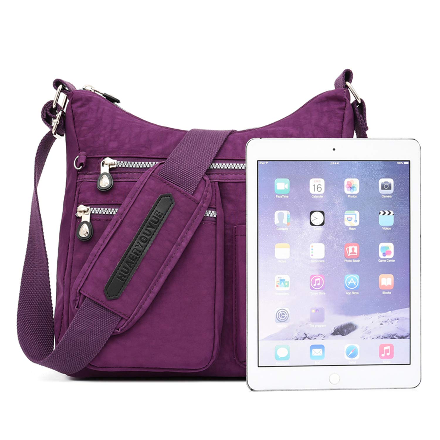 Borsa Tracolla Impermeabile Borse a Spalla Donna Borse da Viaggio Leggero Borsa Laterale Sportiva Sacchetto Casuale Durevole Borsetta per Libri Borsello Scuola