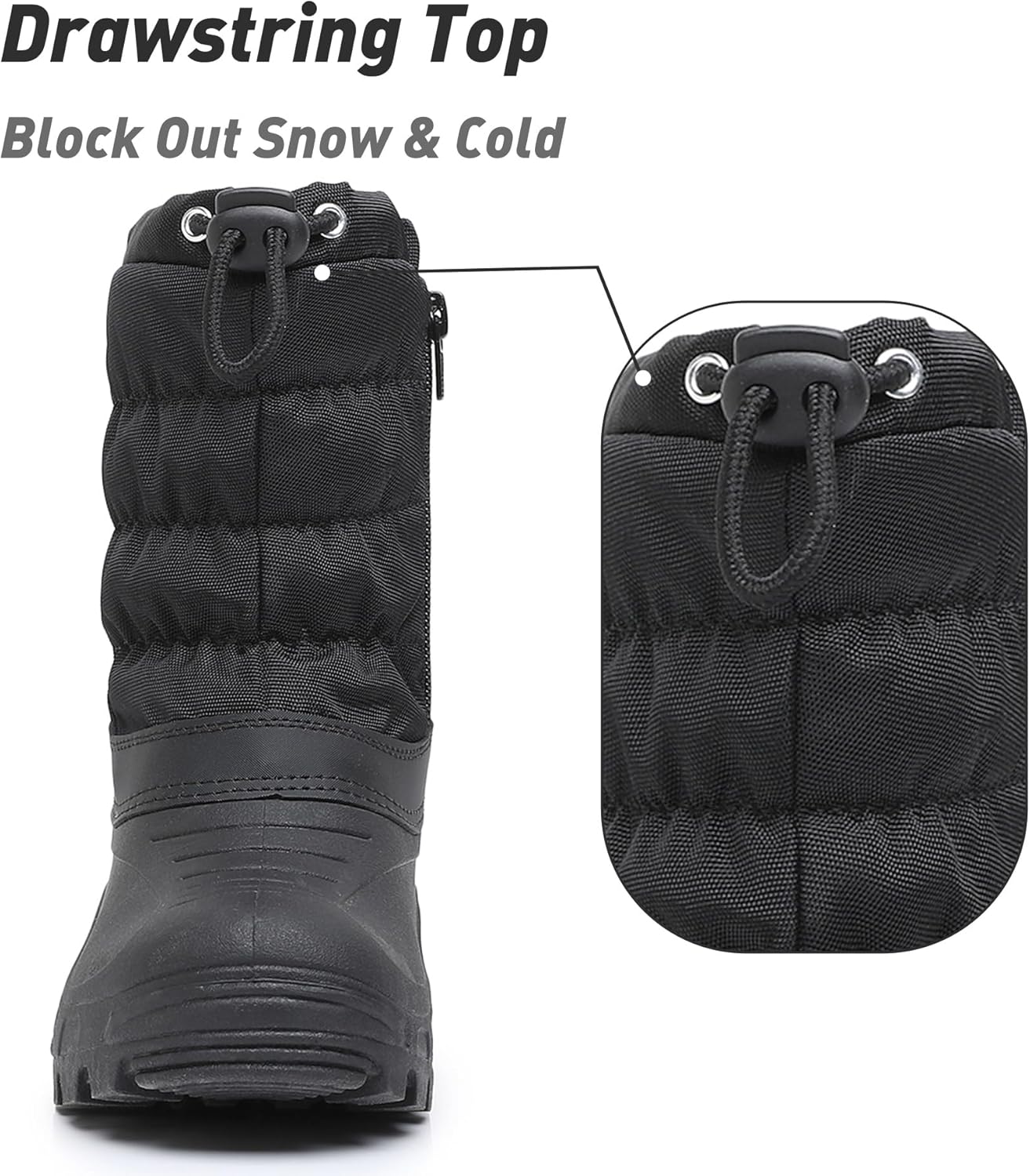 Felabo Kids Snow Boots for Boys & Girls – Warm Water-Resistant Winter Boots Easy to Put On (Toddler/Little Kid/Big Kid)