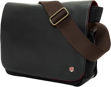 Waxed Nylon Sheridan Shoulder Bag M W/Back Zipper, Black