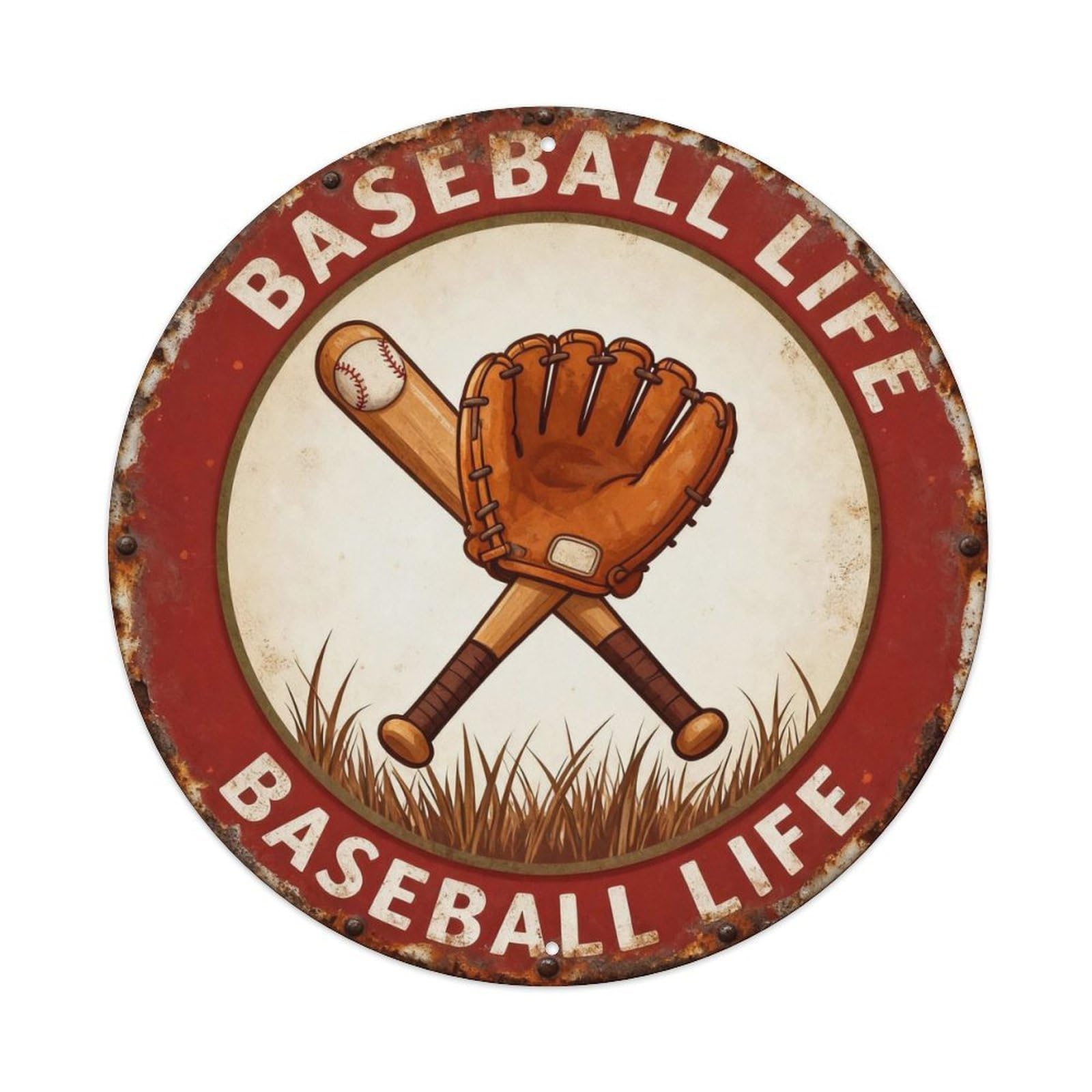 Baseball Life Metal Tin Sign Plaque