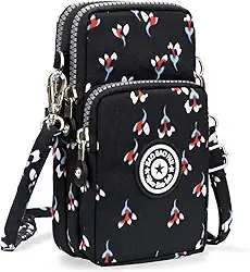 Pequena bolsa transversal para mulheres, mini bolsa de celular carteira com alça ajustável sobre o