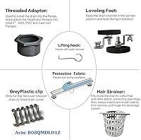 Vista 3 de Neodrain Drenaje de ducha lineal de 60 pulgadas con rejilla de inserción de azulejos, fabricante profesional de drenaje de piso de ducha rectangular