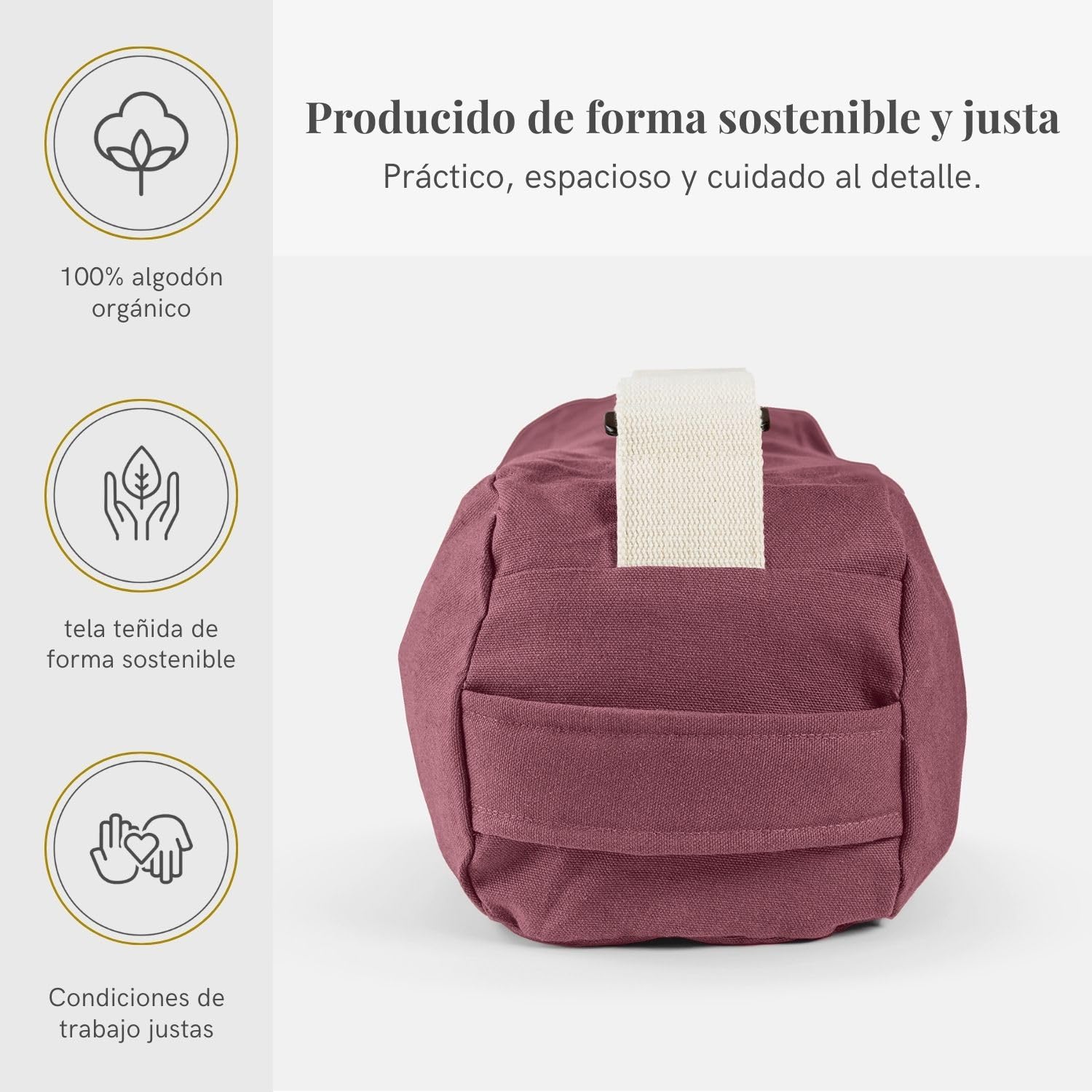 Lotuscrafts Bolsa Yoga para Esterilla PUNE - Justa y Ecológica - Funda Esterilla Yoga - Bolsa Esterilla Yoga - Bolsa para Esterilla De Yoga y Accesorios Yoga - Yoga Mat Bag