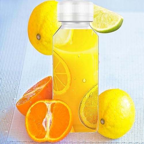 Miniatura 5 de 8 botellas de jugo de 4 onzas, botellas de plástico con chupito de jengibre, a prueba de fugas, recipientes para bebidas para jugo, batido, leche,