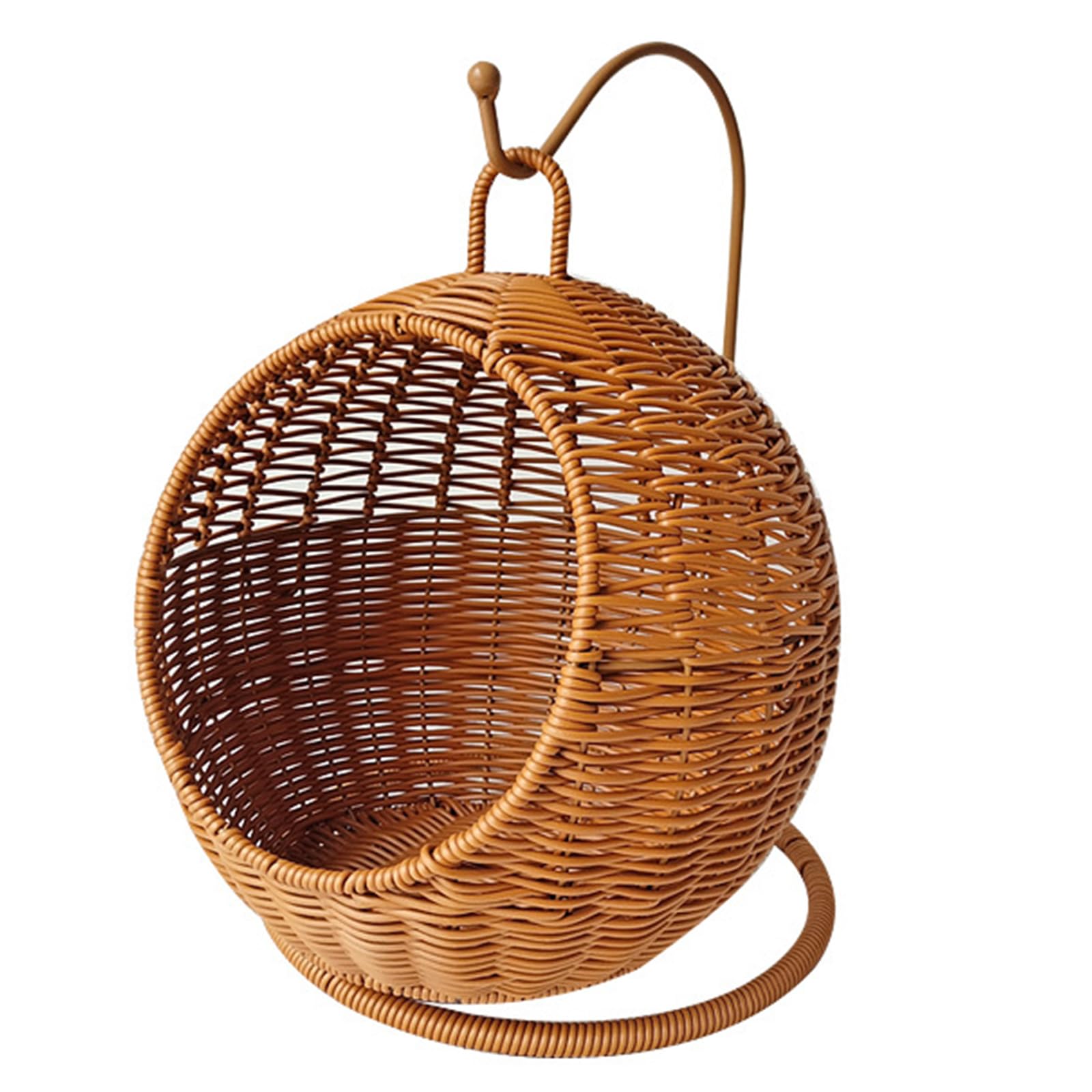 Cesta per gatti in finto rattan, letto amaca da appendere per piccoli spazi, comoda cuccia per gatti di piccola taglia per interni