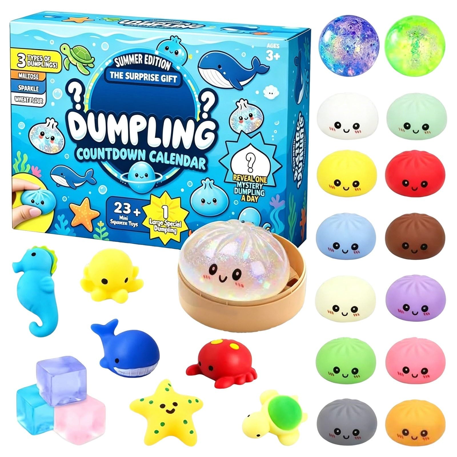 Dumpling 𝓢𝓺𝓾𝓲𝓼𝓱𝔂 Advent Calendar 2026, 24 Days Christmas Countdown
