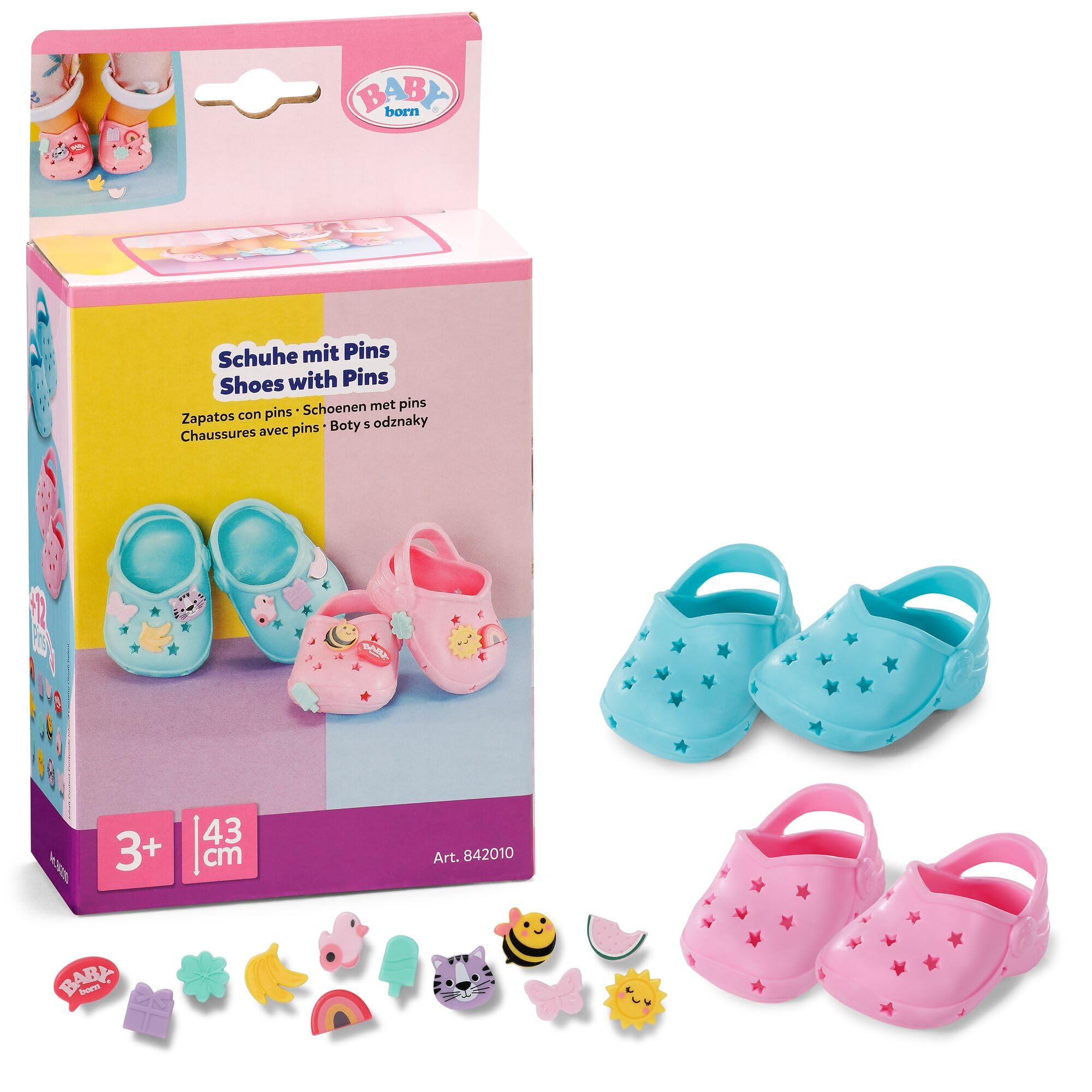 BABY born Shoes with Pins, 2 Pairs for 43 cm Dolls