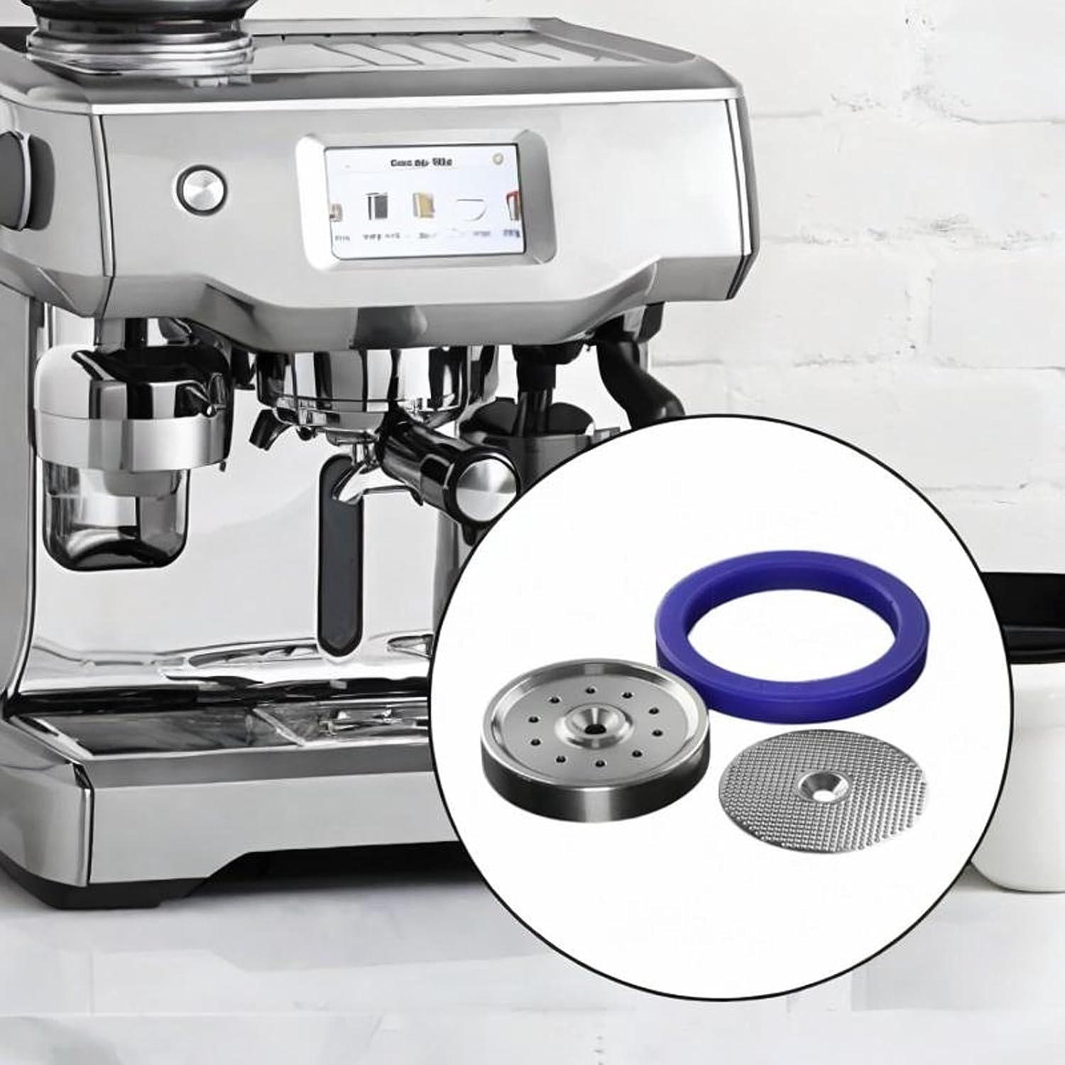 Stainless Steel Precision Shower Screen and Shower Holder Coffee Espresso Machine Parts Professional Accessories Replace