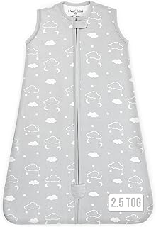 Mama Cheetah Gigoteuse d'hiver pour bébé avec fermeture éclair bidirectionnelle en coton bio 2,5 TOG pour garçon, fille, nourrisson et tout-petit, 0 à 6 mois