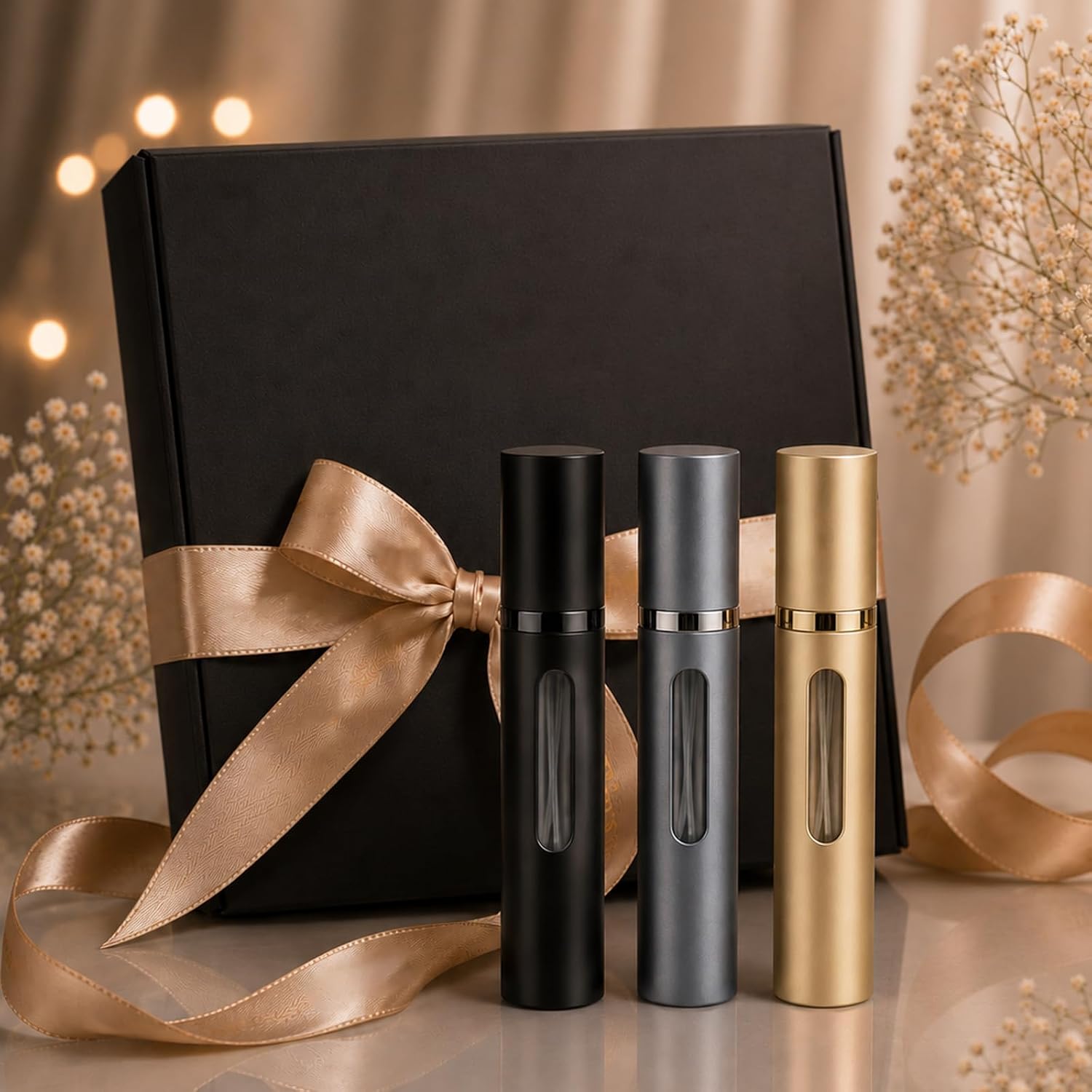 3PCS Perfume Travel Refillable Bottle, 10ml Perfume Atomizer Travel Cologne Sprayer, Bottom-Filling Atomizer Spray Bottle Mini Cologne Dispenser, Travel Size Perfume Refill Bottle for Women Men