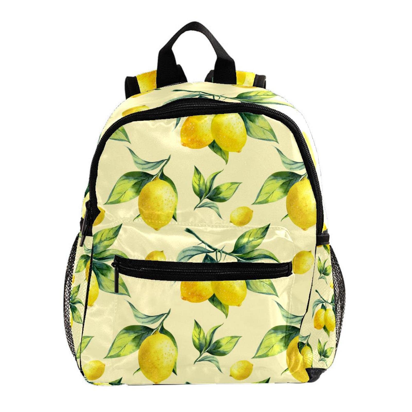Sac à dos multicolore motif fruits et citron jaune 30,5 cm de qualité supérieure