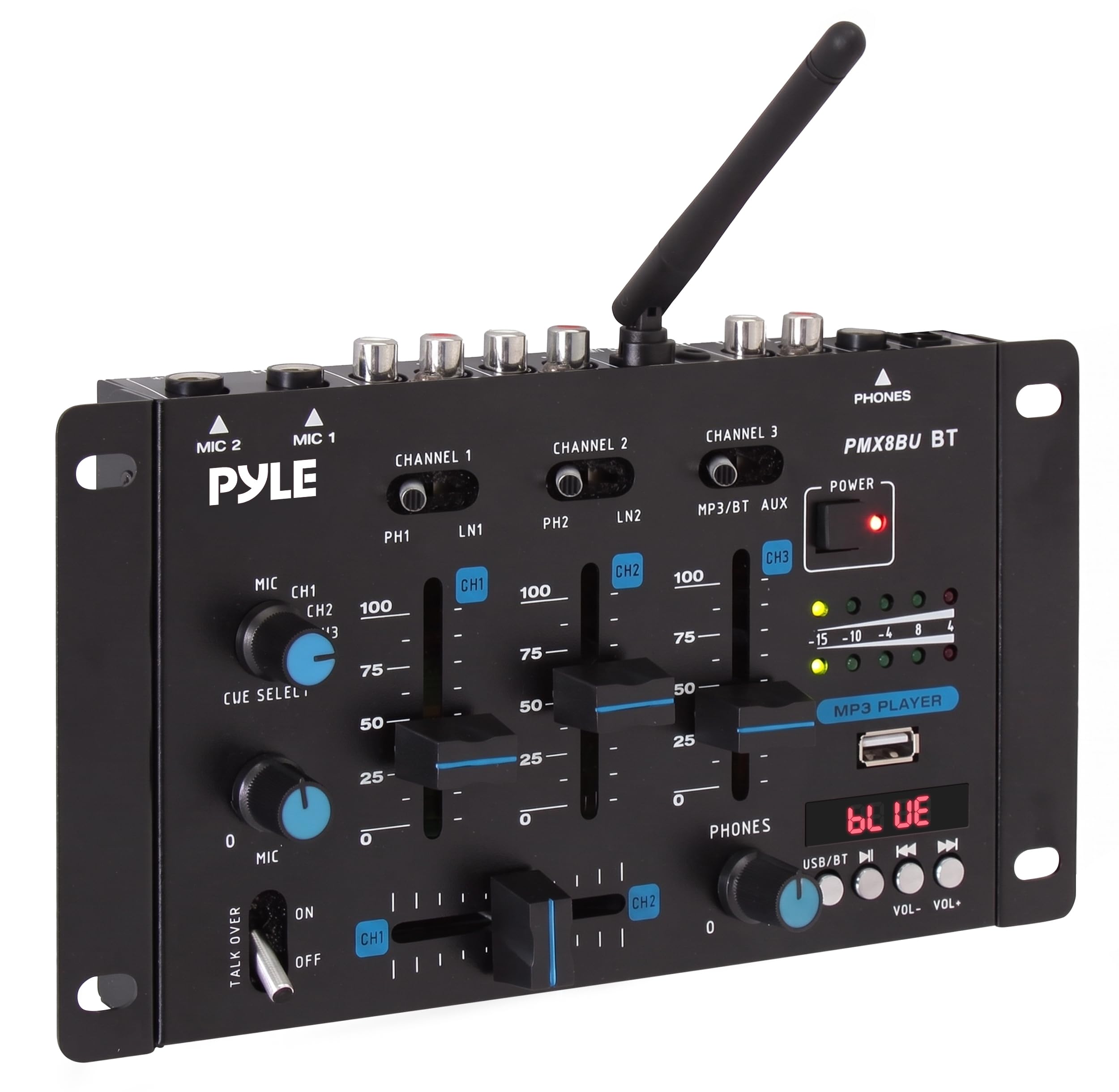 Amazon | Pyle ワイヤレスDJオーディオミキサー - 3チャンネル