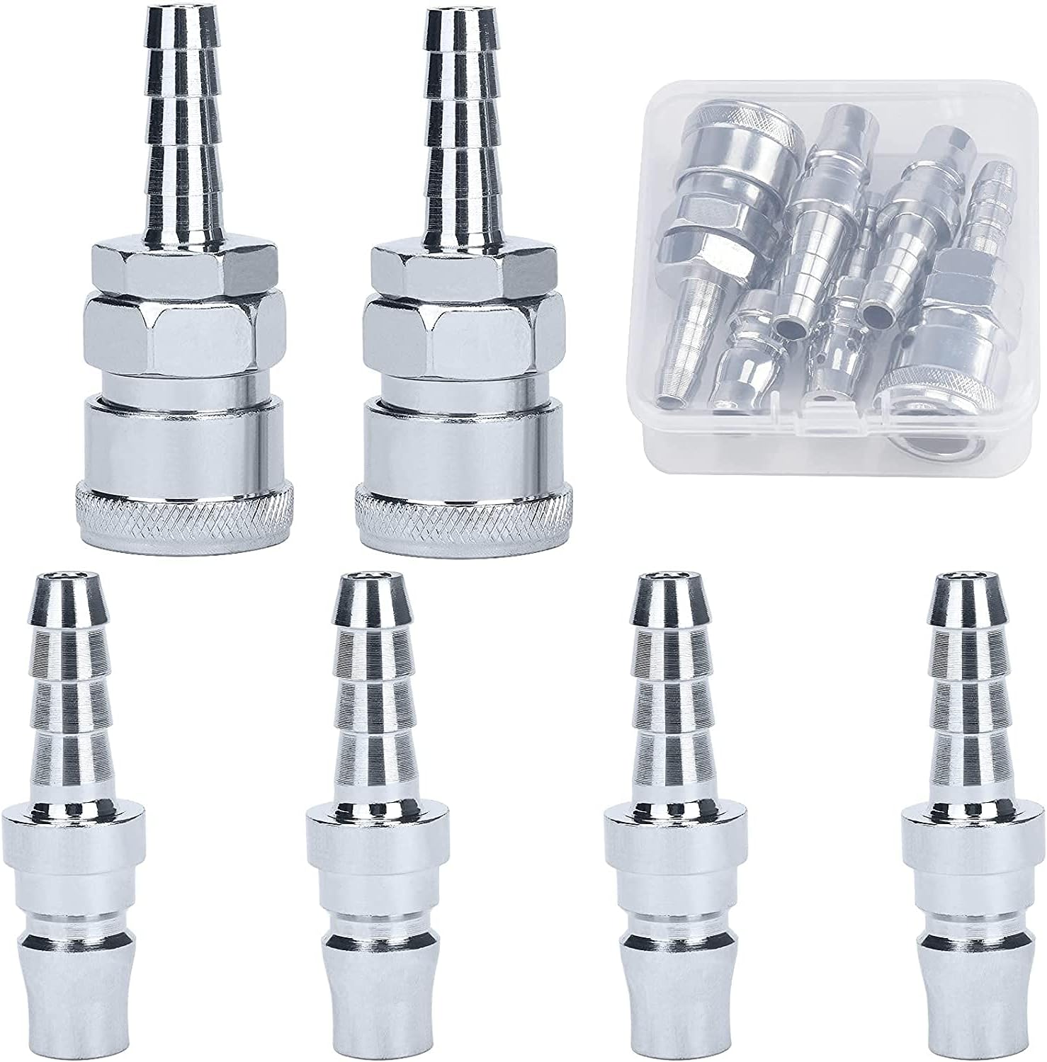 Male Inline Quick Release Fitting Coupling for 8mm Bore Butane/Propane