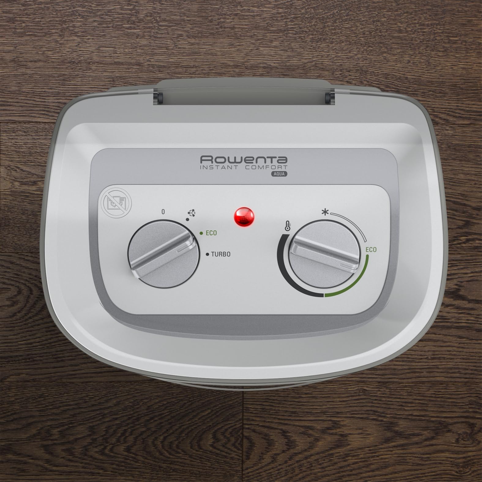 Rowenta Instant Comfort Aqua Termoventilatore, Potente e Silenzioso, Uso Sicuro in Bagno, Pannello di Controllo, Standar di Protezione Umidità, SO6510