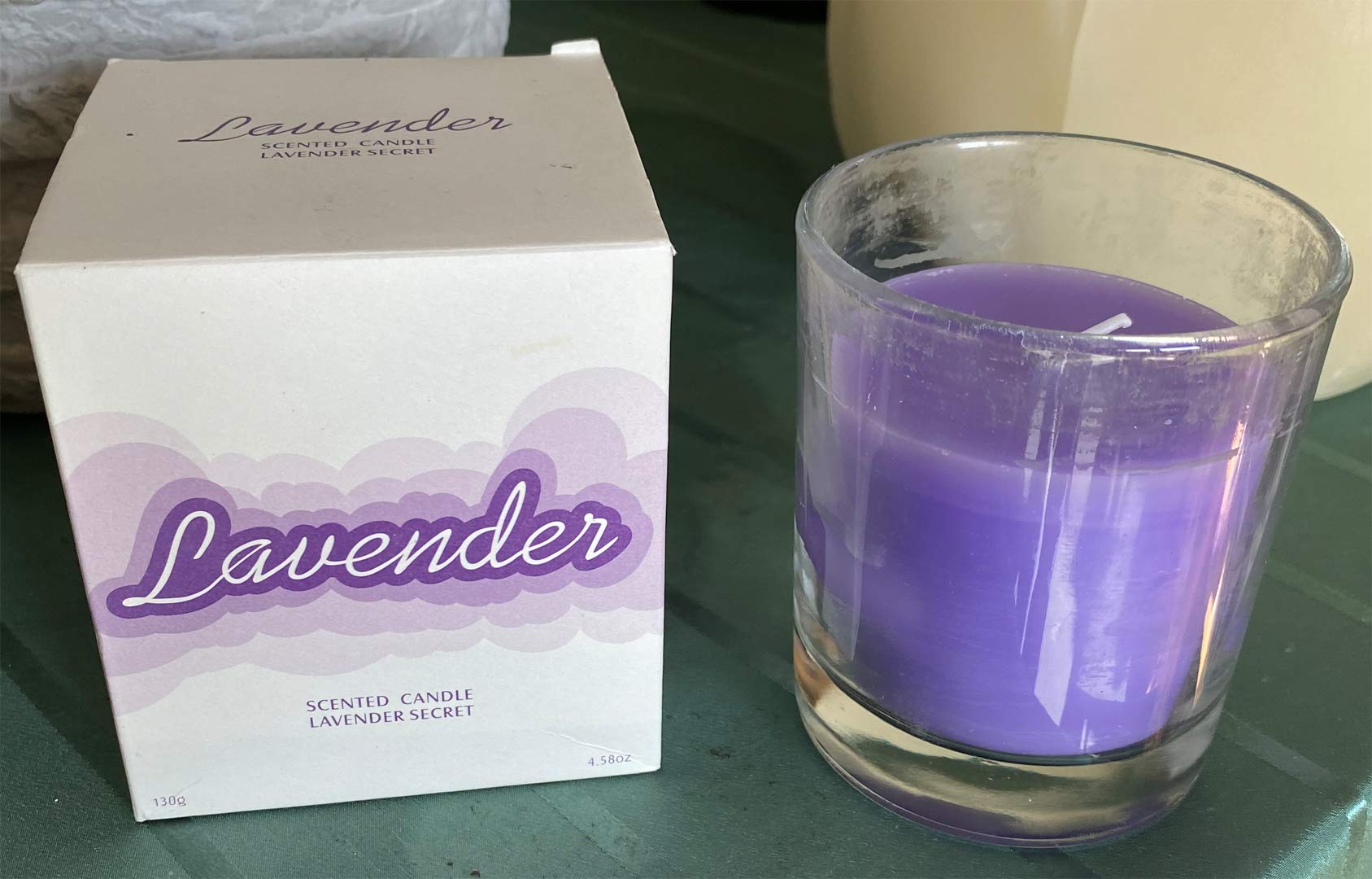HGD Vaso votivo "Lavanda" grande, cera, color morado