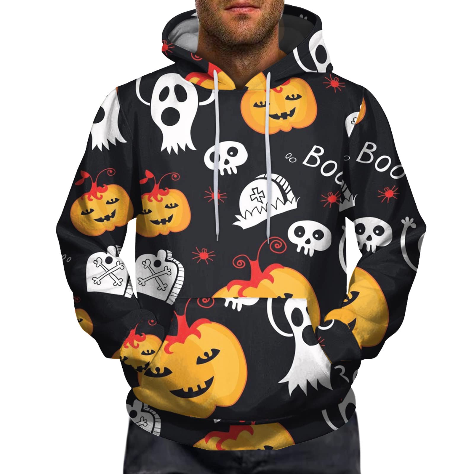 Sweatshirt Enfant Fille Imprimé Citrouille Halloween - Manches Longues, Col Rond, Tissu Doux - Pour école, Loisirs, Quotidien