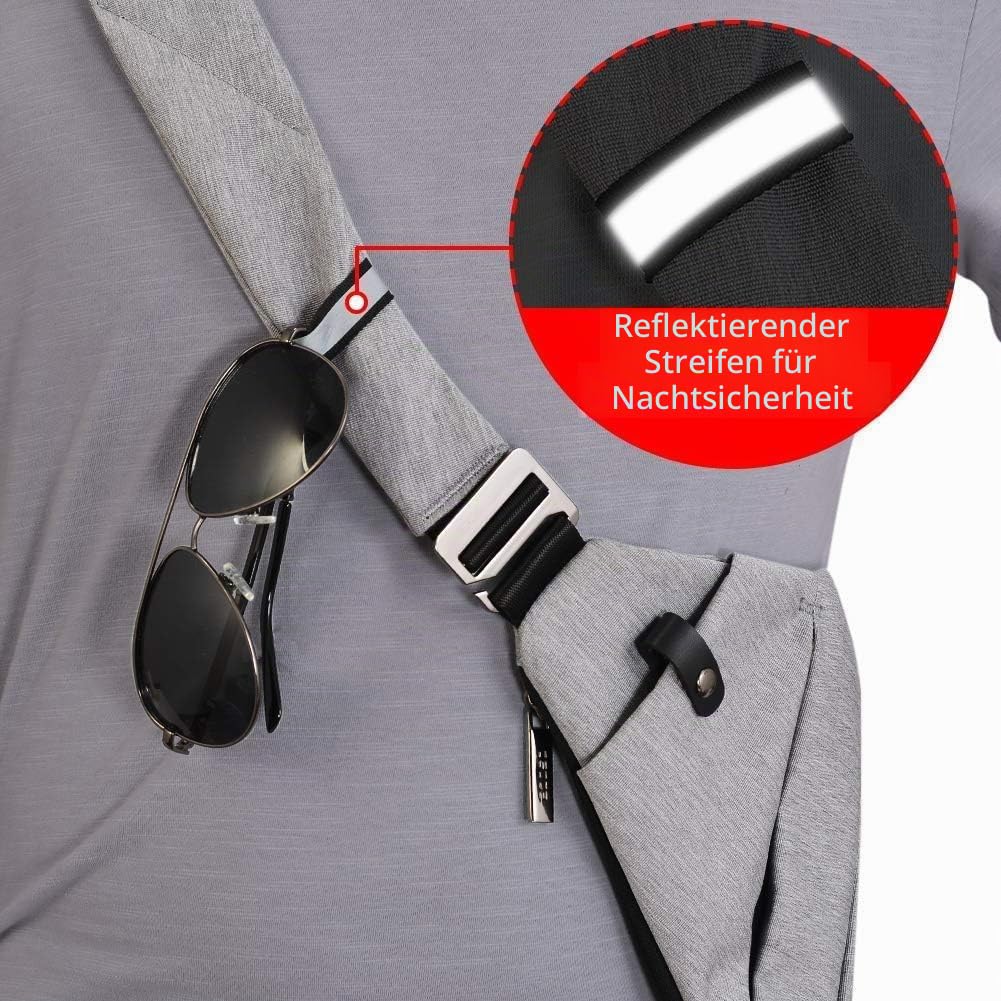OSOCE Umhängetasche Herren, Anti-Diebstahl Schultertasche | Wasserabweisend Brusttasche