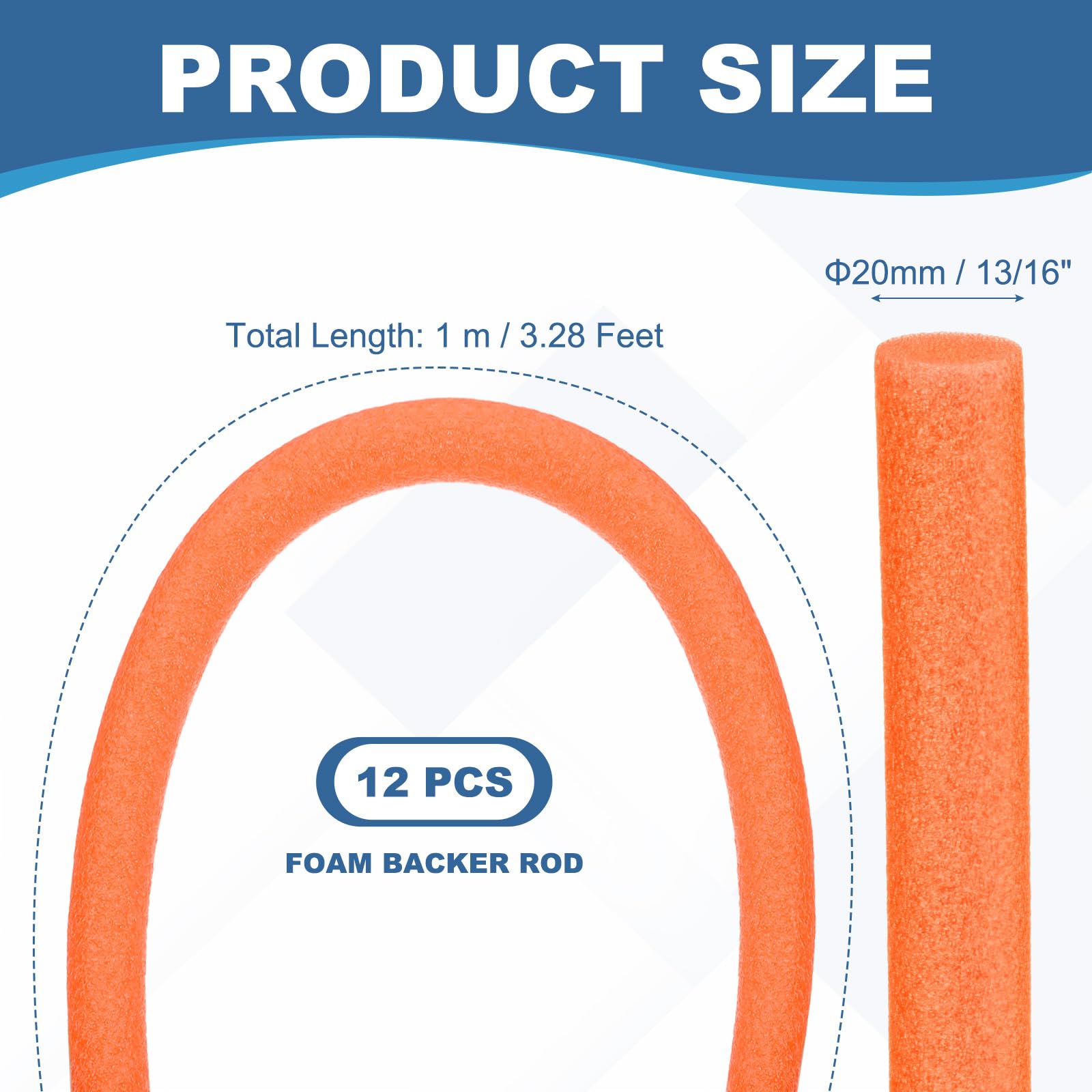 PATIKIL Backer Rod 13/16 In x 3.3 Ft - Image 2