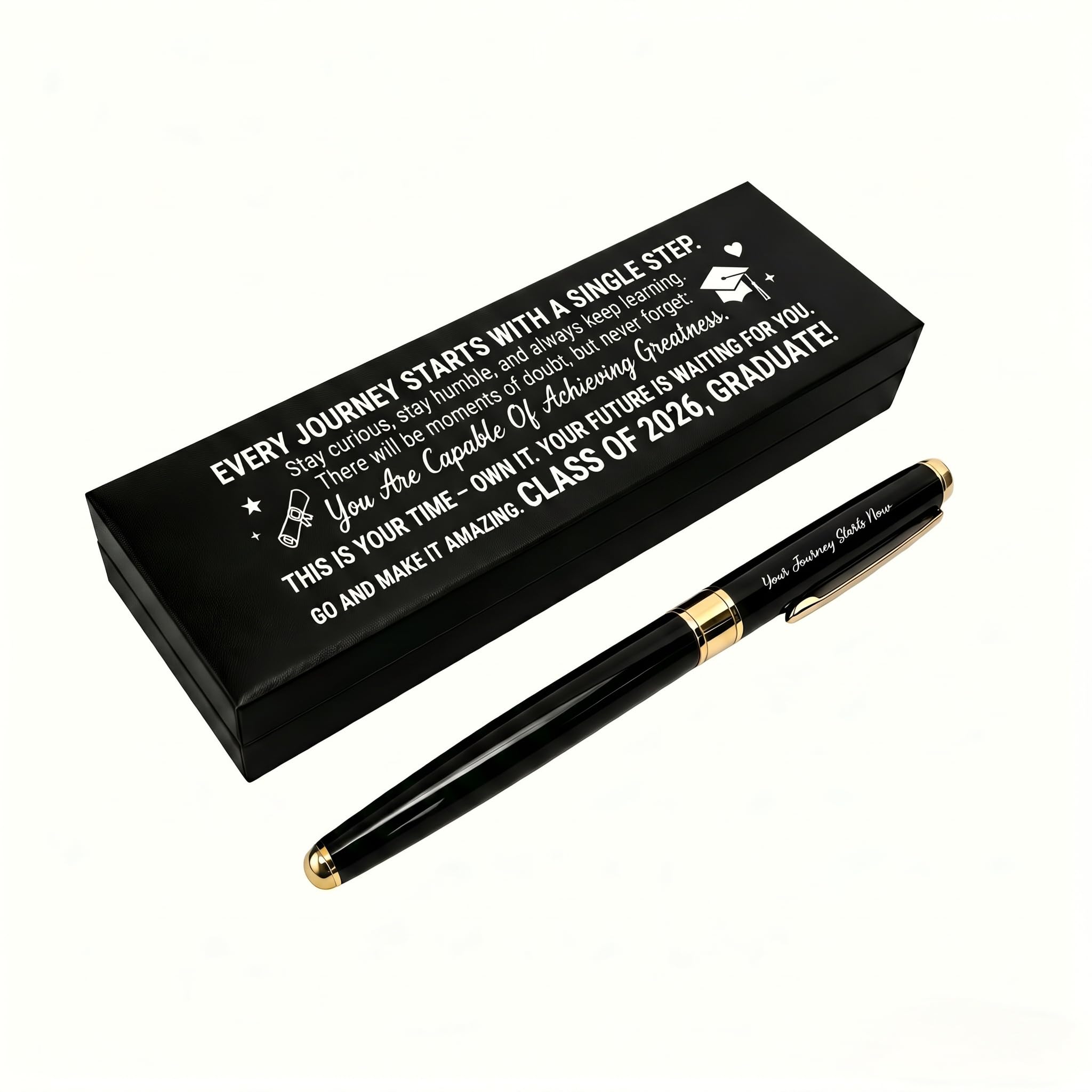 YANFALE Class of 2026 Graduation Gift for Him Her, Congratulations School Leavers Gifts, Personalised Ballpoint Pen Graduation Presents Set for High School, College, Phd