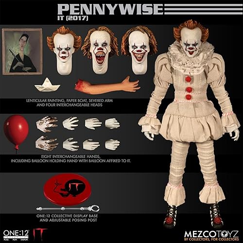 Miniatura 4 de Mezco One:12 Collective IT Movie (2017) Pennywise Figura de acción