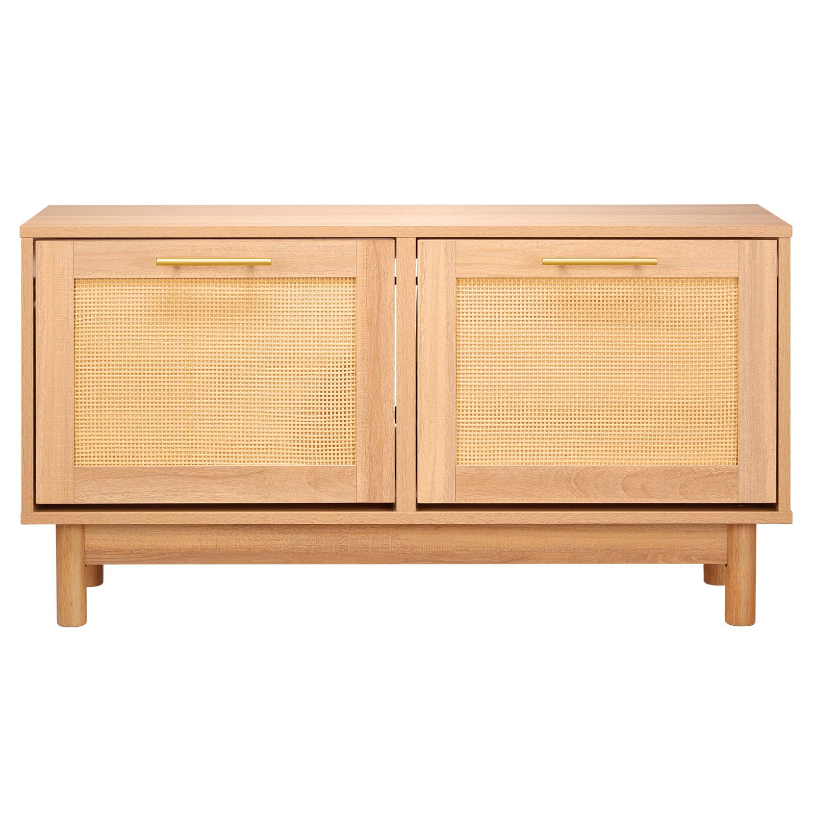 VEVOR Panca Portascarpe da Ingresso, Scarpiera con Panca Portascarpe 100x30x53 cm, Contenitore con 2 Cassetti, Scarpiera da 136 kg, 4 Scomparti e 2 Ante in Rattan, per Corridoio, Soggiorno