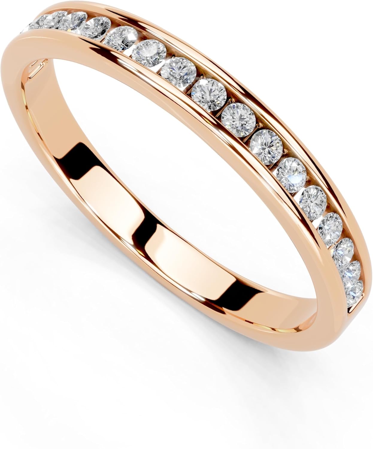 0.3 Carat 14K 18K Gold Platinum Round Pear Cut Fancy Lab Grown Diamond Band Ring, Engagement Anniversary Wedding IGI Certified Promise Rings for Women (F-G Color, VS1-VS2 Clarity)