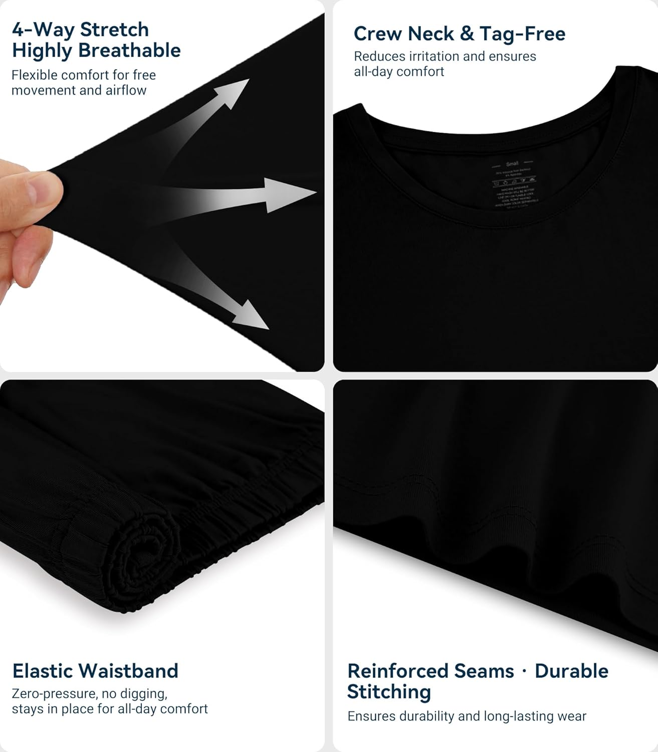 WiWi Bamboo Viscose Pajama Set for Women Super Soft Long Sleeve Top with Pants Loungewear Cooling 2 Piece Pjs Sets S-XXL - Image 4