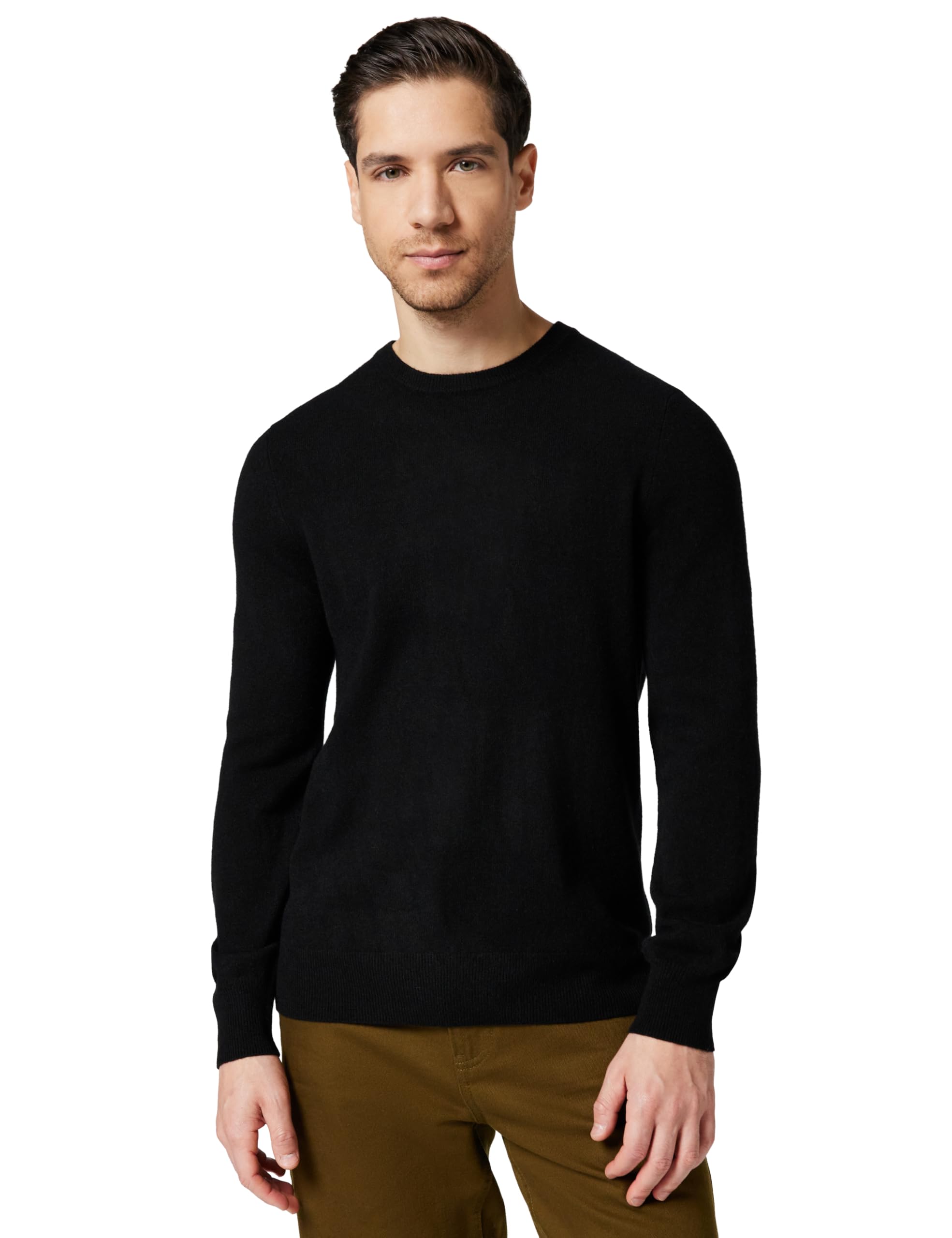 NAADAM Men's The Original Cashmere Crewneck Sweater, Black, XL