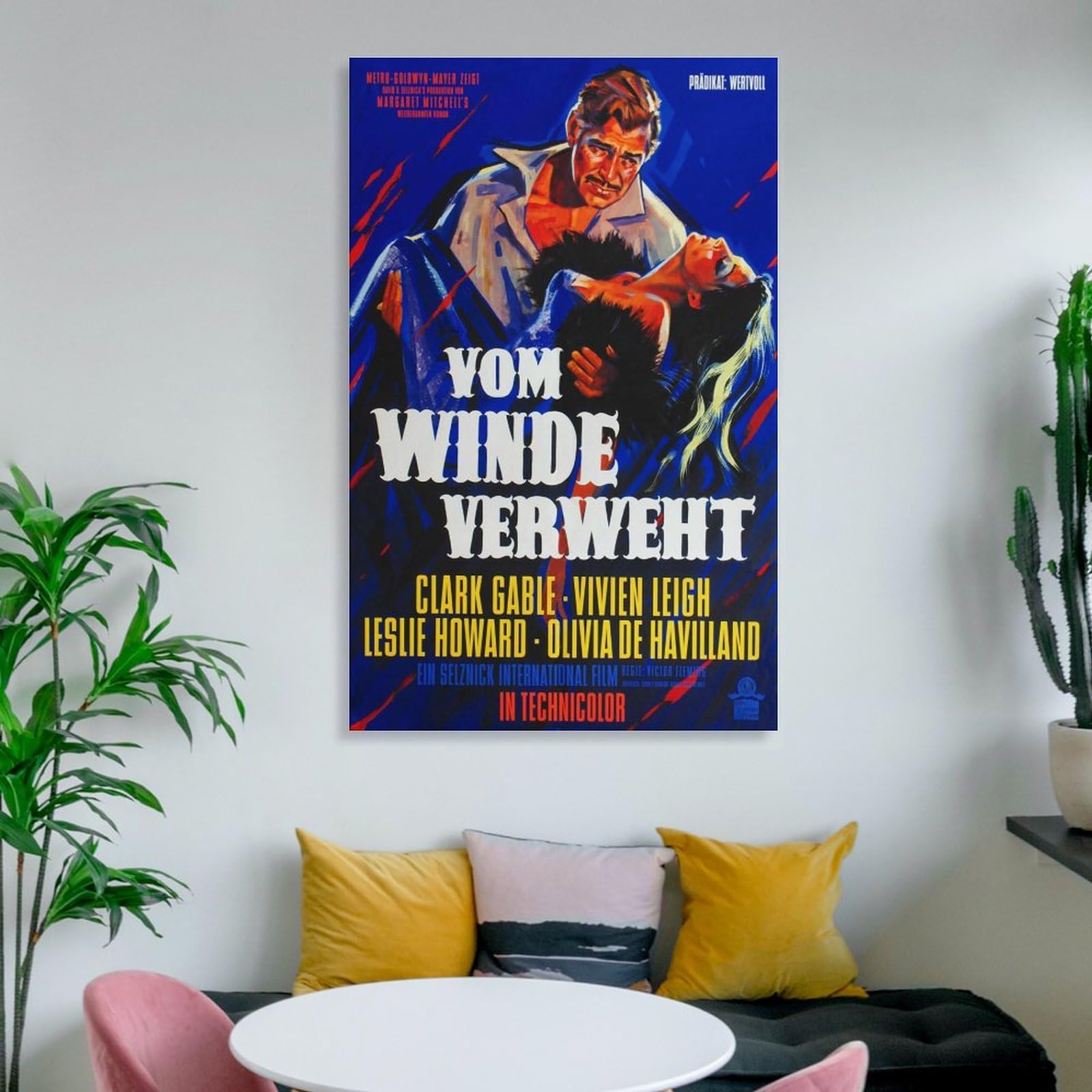 Poster du film Gone with The Wind (1) - Impression sur toile - Décoration murale moderne - 50 x 75 cm Poster du film Gone with The Wind (1) - Impression sur toile - Décoration murale moderne - 50 x 75 cm