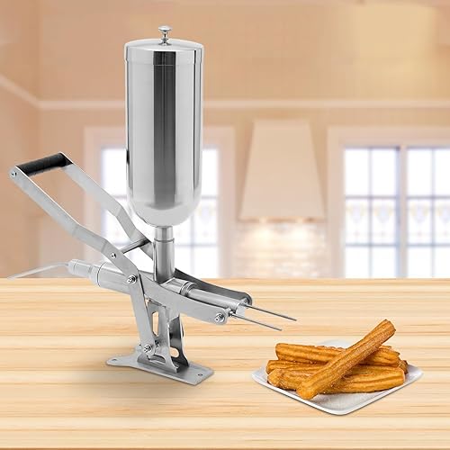 Miniatura 2 de Churro Maker, máquina de llenado manual de donas de frutas latinas españolas, relleno de donas de acero inoxidable, máquina de llenado de mermelada