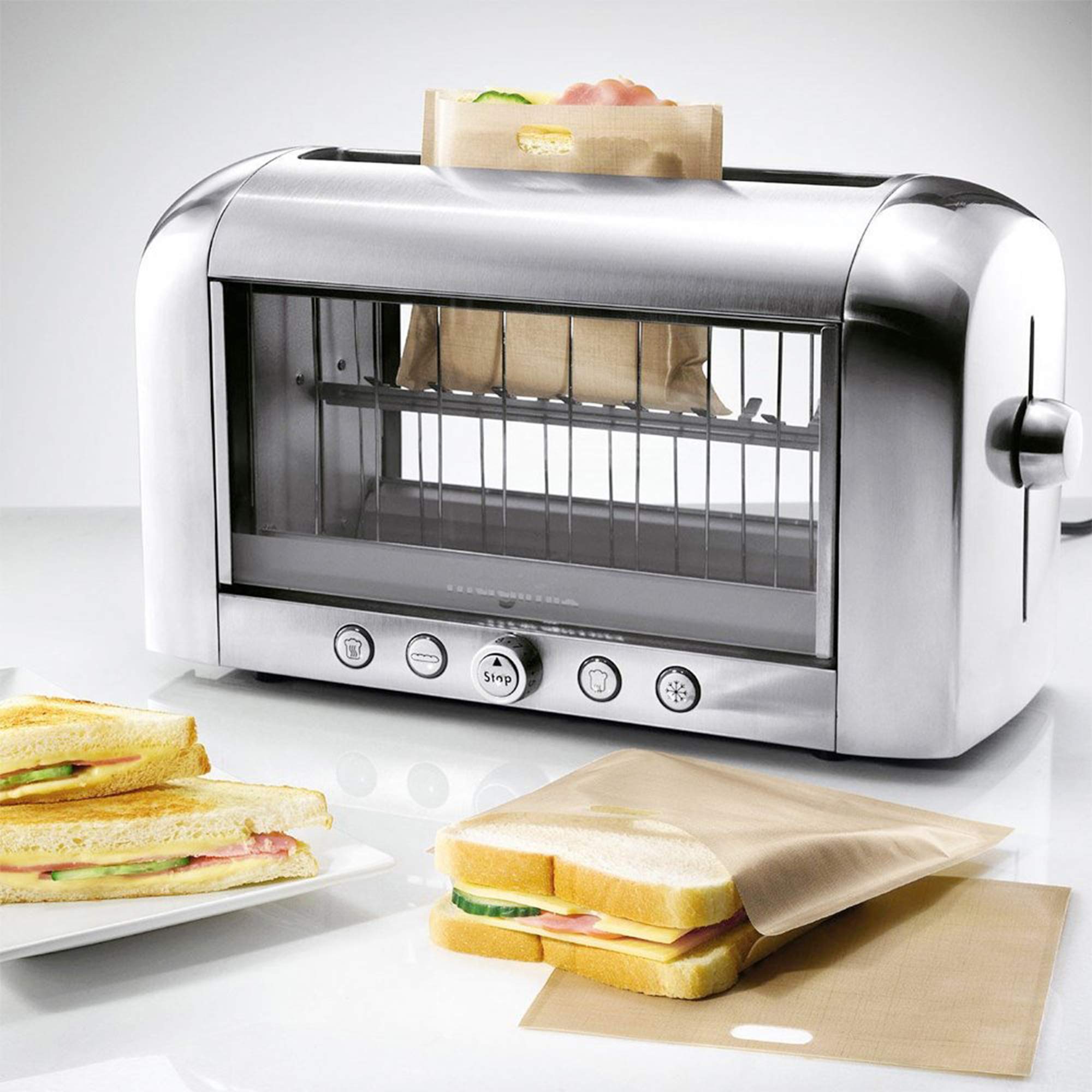 10 Toasterbeutel Wiederverwendbar – Hitzebeständig Bis 260°C, Antihaft, Für Mikrowelle & Toaster