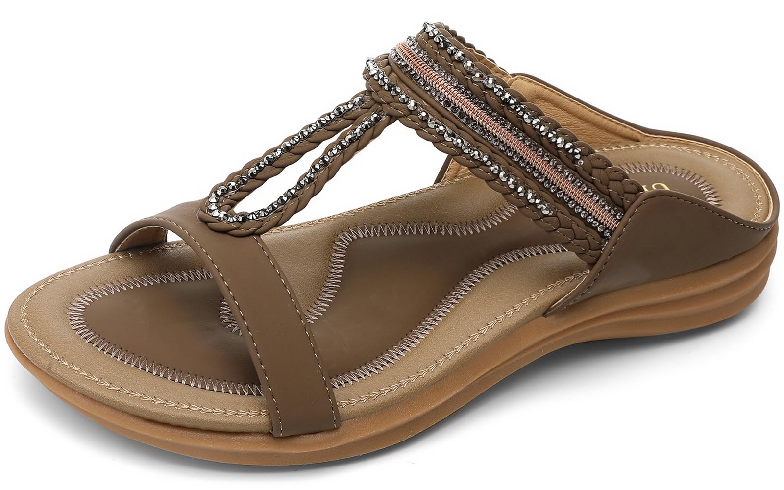 UBFEN Womens Slides Walking Sandals Comfortable Platform Slip On Dressy Summer