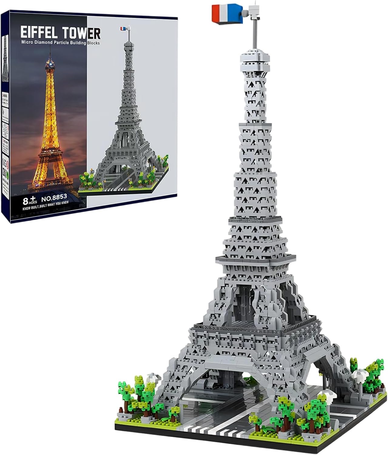 Paris Louvre Museum Building Blocks Iconic Landmark Model Toy for Teens Adults & Collectors 3D Puzzle Set for Educational and Decorative Fun