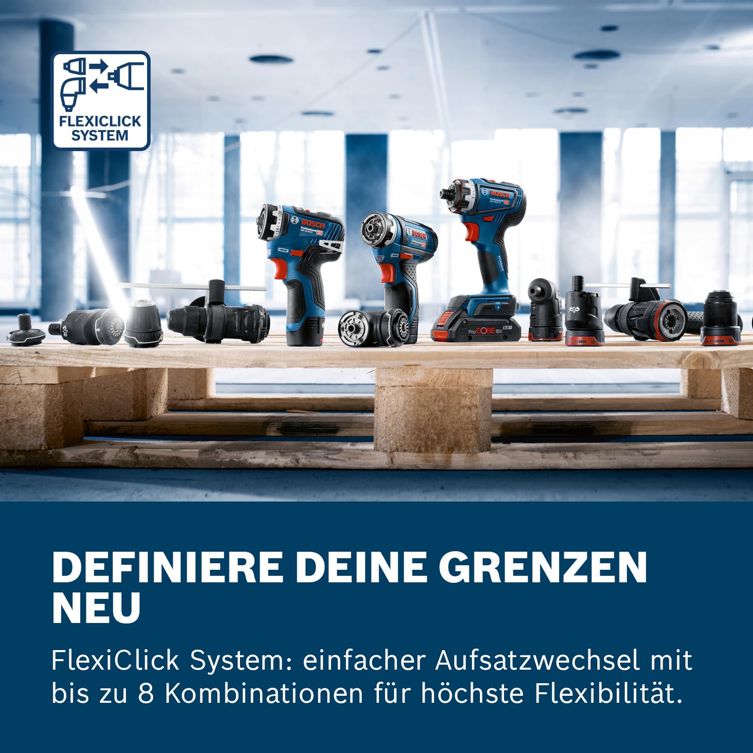 Bosch Professional 12V System Akku Bohrschrauber GSR 12V-35 FC - FlexiClick System (ohne Akku/Ladegerät)