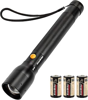 EverBrite Ultra Bright Tactical Flashlight, 900 Lumen CREE XP-G LED, Zoomable Adjustable Focus, 3 Light Modes, Heavy-duty Aluminum Torch for Hurricane Supplies Camping, Includes 3C Alkaline Batteries