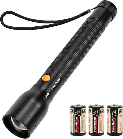EverBrite Tactical Flashlight, 900 Lumens, Zoomable, 3 Light Modes