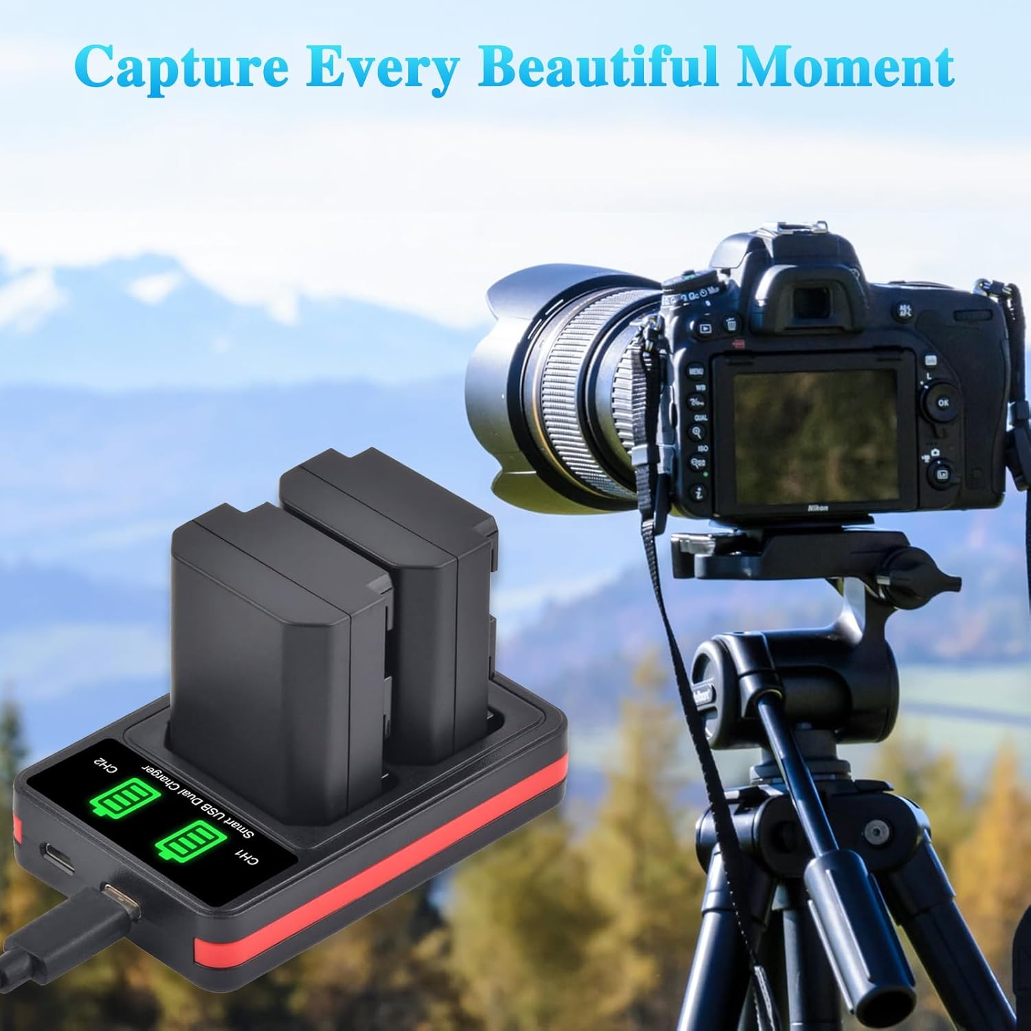 Pickle Power NP-FZ100 Battery and LED Display Dual Charger for Sony Alpha A7 III, A7 IV, A7R III, A7R IV, A7C, A7S III, A9, A6700, A6600, Alpha 9, Alpha 9S, A9S, ZV-E1, FX3, FX30, A7R3, A7R4 Camera