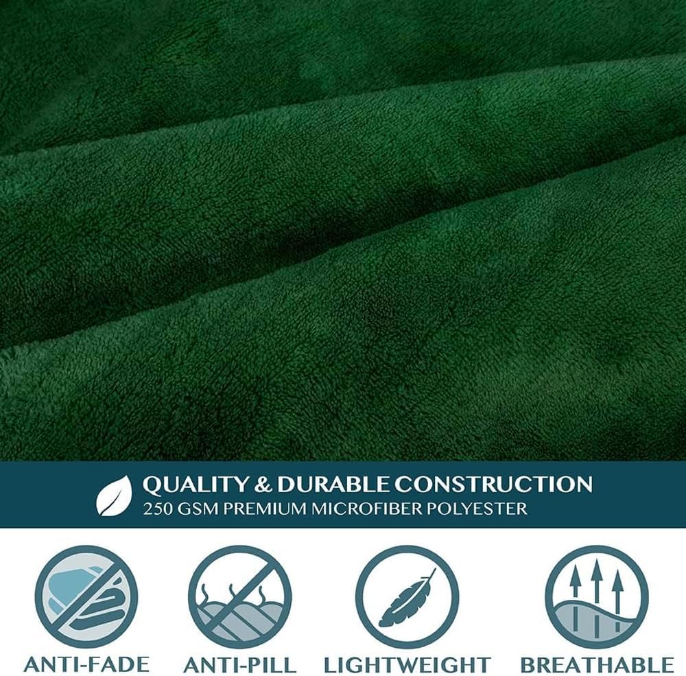 PAVILIA Fleece Blanket with Sleeves for Women Men Adults, Wearable Blanket Warm Soft Plush, Snuggle Pocket Sleeved TV Throw Wrap, Cozy White Elephant Gifts Ideas for Mom Wife, Dark Green - Image 8