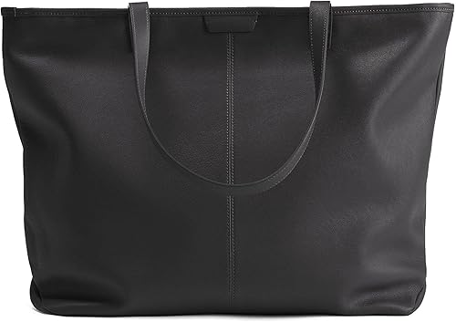 Leatherology Bolso Downtown con cremallera, Negro Onyx