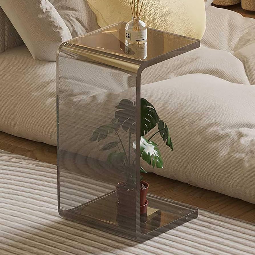 Amazon｜アクリルコーヒーテーブル、モダンなクリアサイド