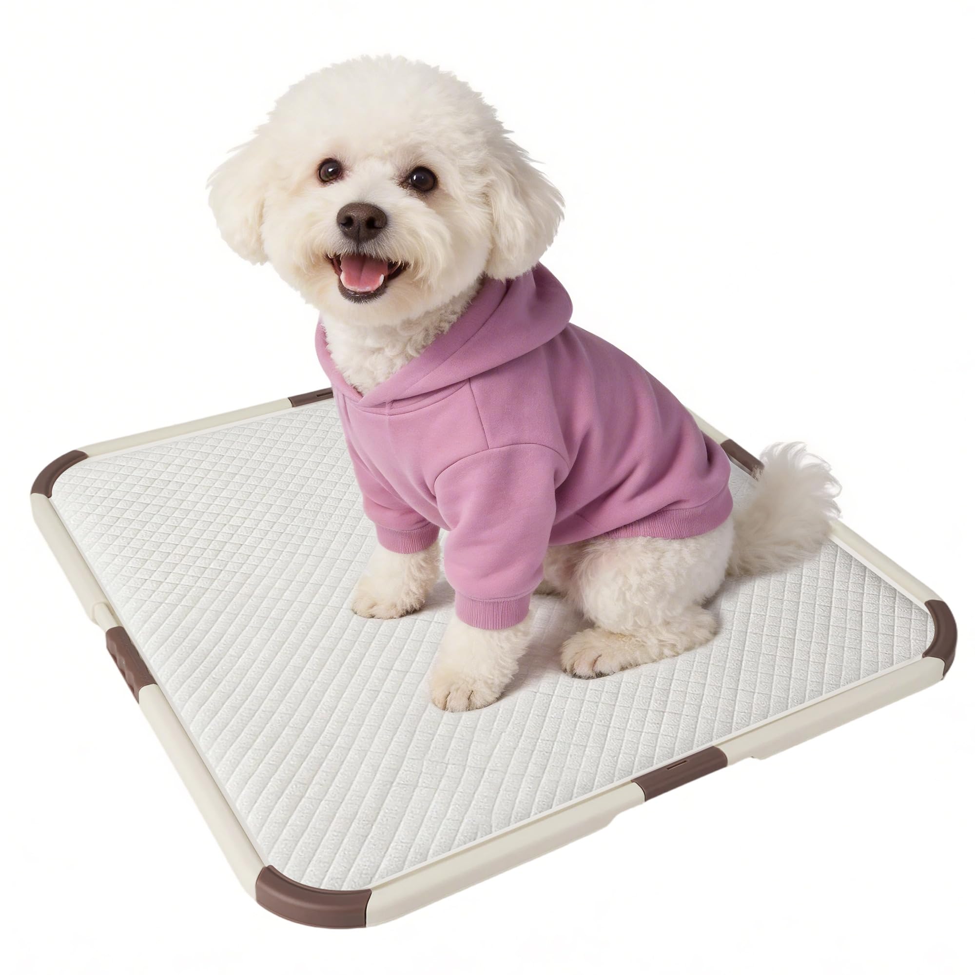 pet prime Puppy Pad Holder, Puppy Toilet Portable Tray, Protection Against Pad Leakage Portable Pet Pee Pad Tray for Pet Training, Holds Pad 53 x 53 cms or Larger