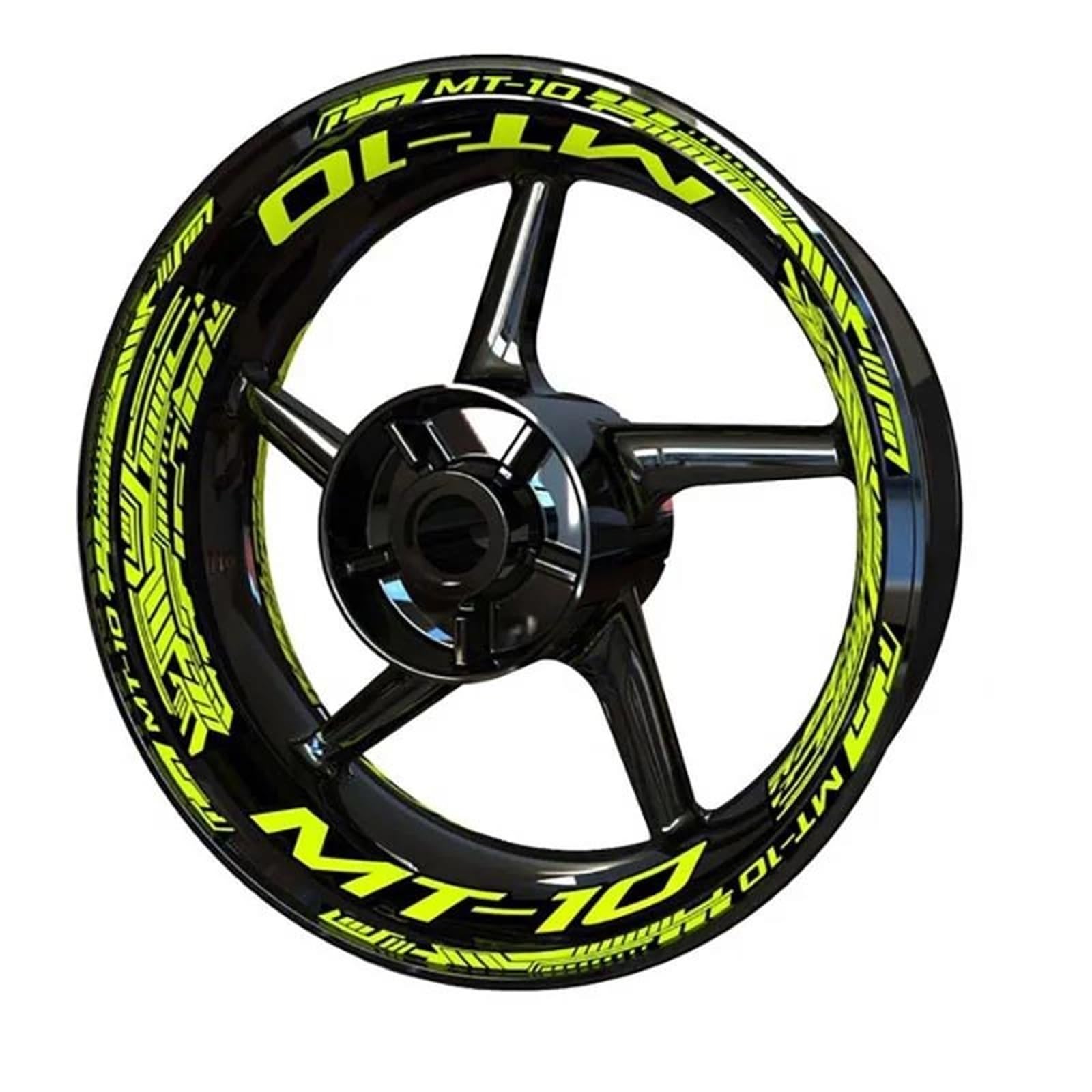Motorcycle Accessories Wheel Stickers Reflective Decals Rims for Yamaha MT10 MT 10 SP(Style 1)