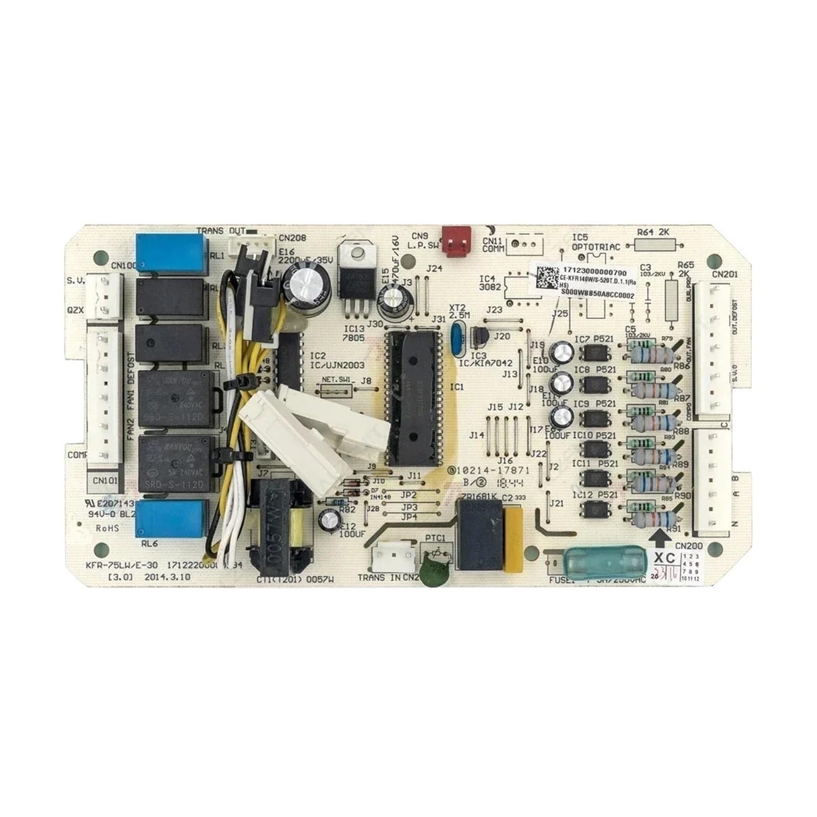 Compatible For Midea， KFR-75LW/E-30 KFR-120W/S-511Q，Components Air Conditioner Outdoor Unit Control Board