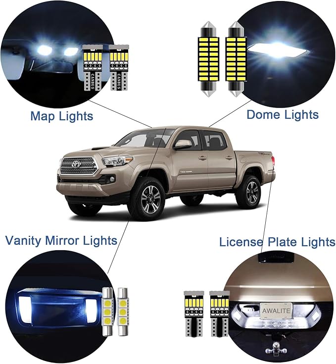 Kit LED Interiores para Toyota Tacoma 2005-2022 10 Bombillas miniatura 3
