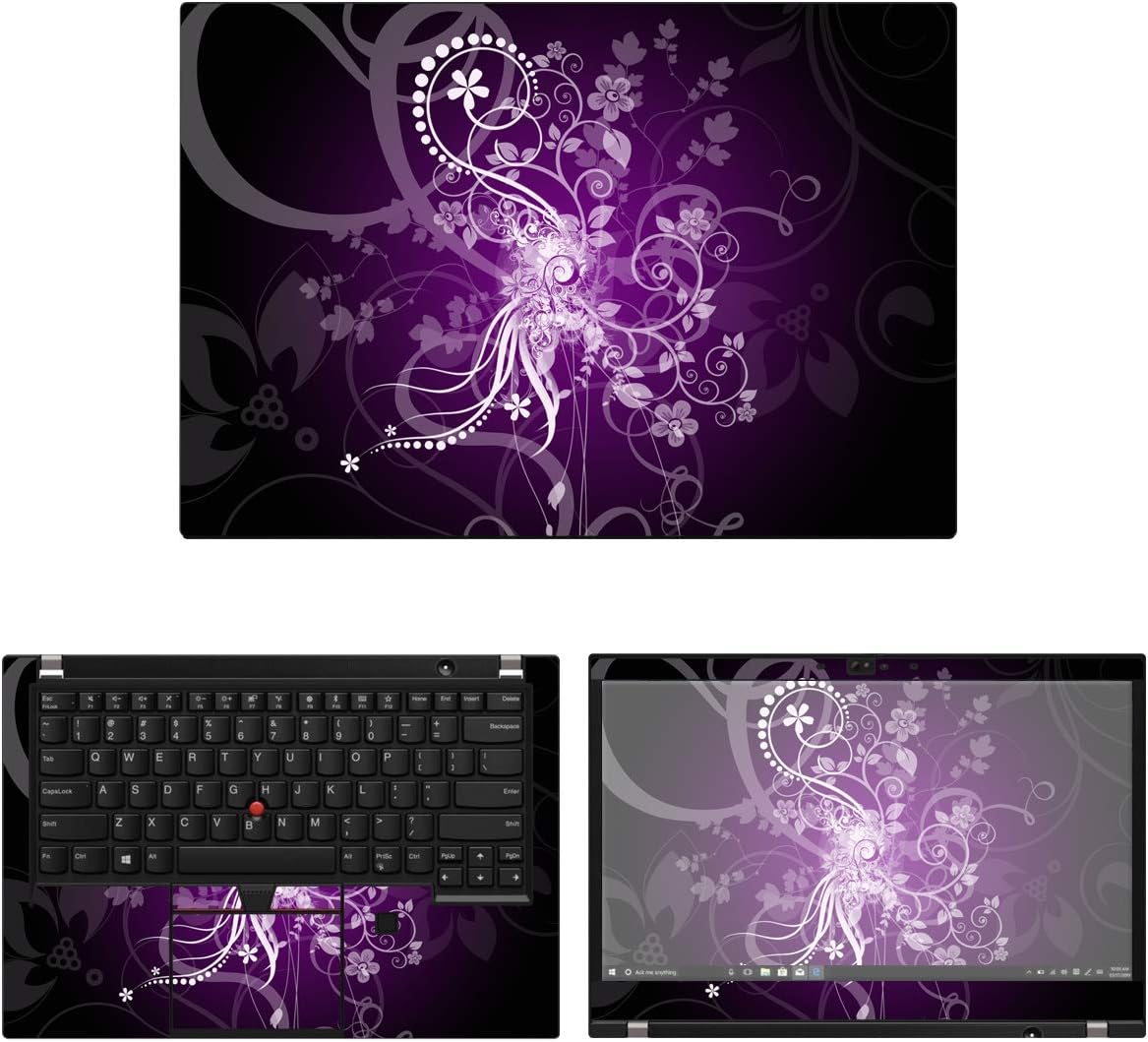 Decalrus - Protective Decal Floral Skin Sticker for Lenovo ThinkPad T490 (14" Screen) case Cover wrap LEthinkpad14_T490-15