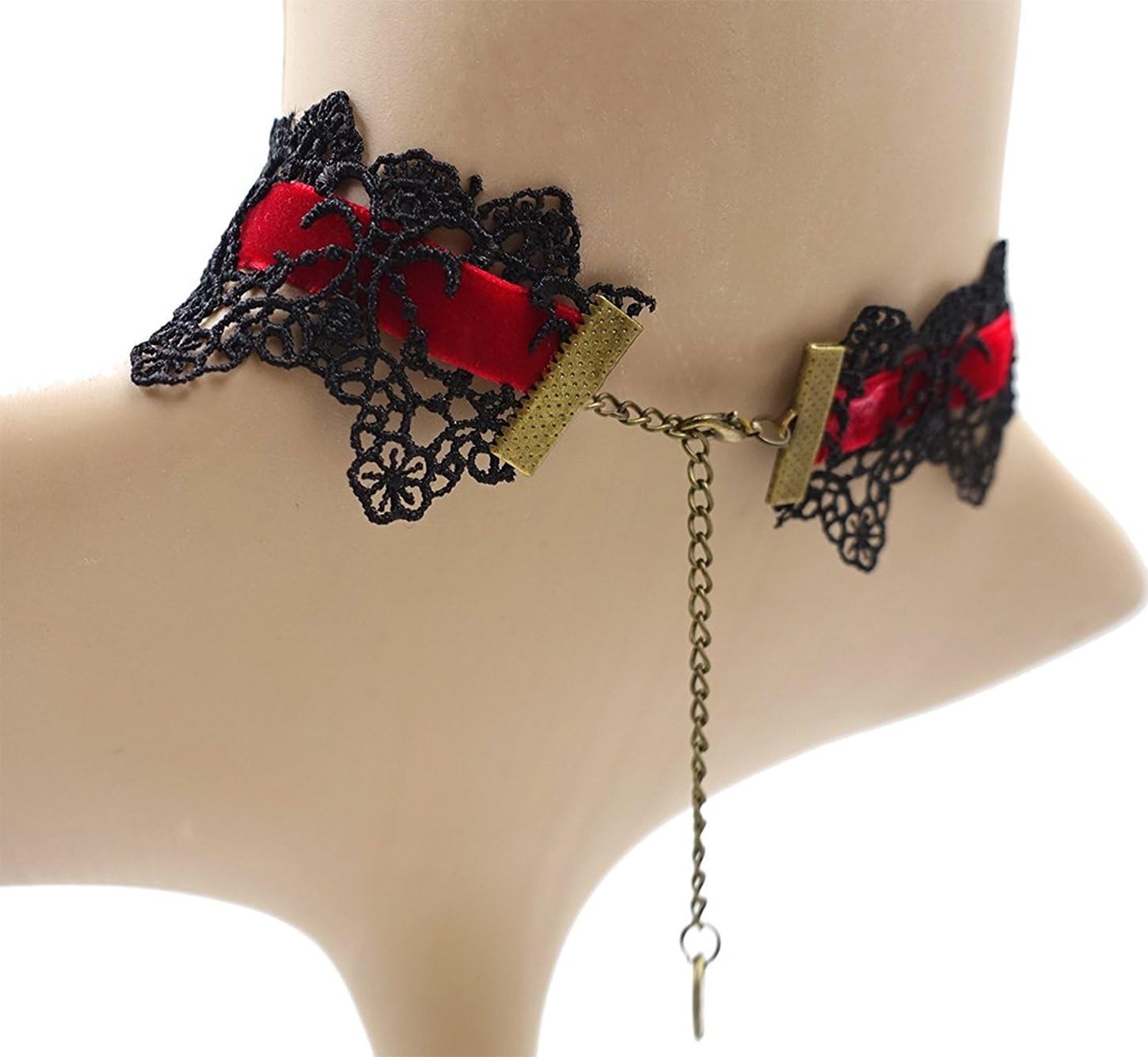 Retro Handmade Choker Necklace for Women Gothic Black Lace Necklace for Halloween Punk Costume Party Royal Court Vampire Choker - Image 4