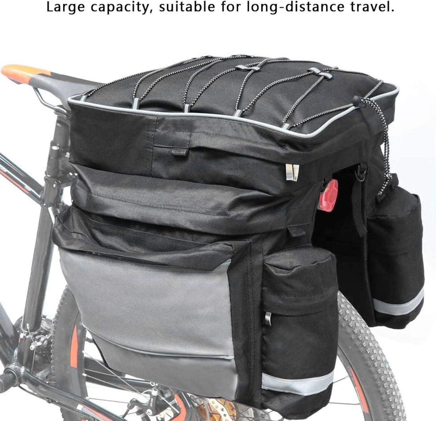 EVTSCAN Bike Panniers & Rack Trunks,Bicycle Bag 3 in 1 Cycling Rack Goods Shelf Package Luggage Pack for Mountain Bike